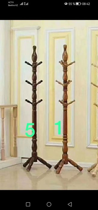 Вешалка напольная деревянная