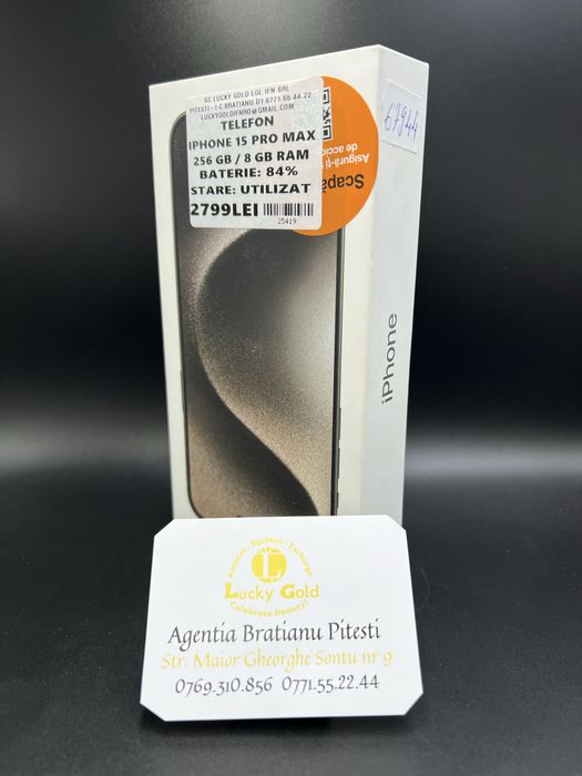 Iphone 15 pro max 256/8 gb baterie 84% cod 25419