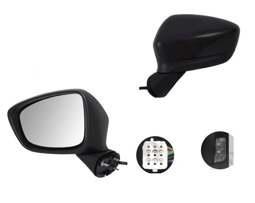Oglinda exterioara Mazda Cx-5, 03.202014, partea Stanga, culoare sticla crom, sticla asferica, cu carcasa grunduita, cu incalzire, ajustare
