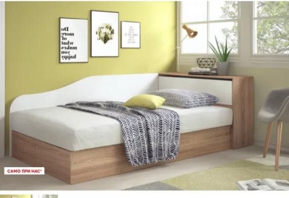 Единично легло с матрак и ракла