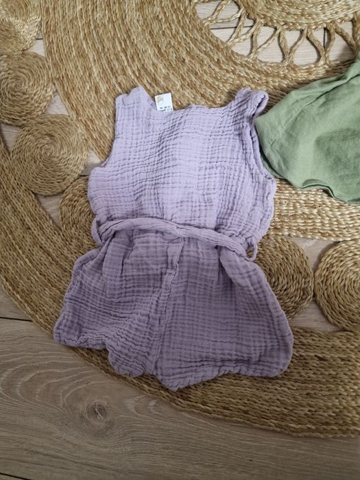 Salopeta muselina fetita 74 și set 74 superbe