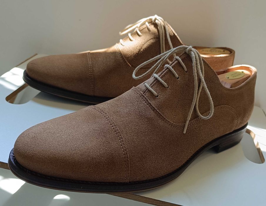 Pantofi oxford 44 44.5 cap toe premium Minelli NOI piele naturala moal