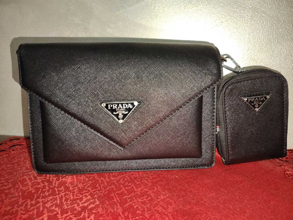 Set Geantă Prada Neagră 3 Piese - NOUĂ