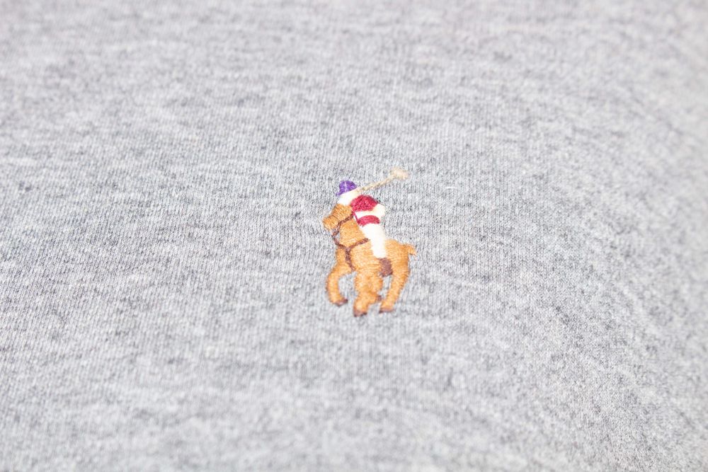 Polo Ralph Lauren оригинална дамска блуза с поло яка памук сива лого S