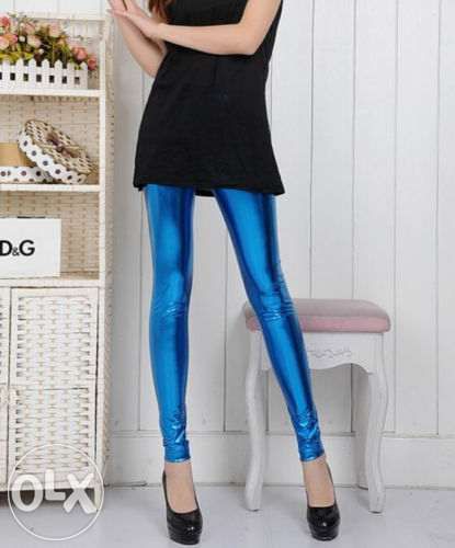 Colanti dama pantaloni stretch spandex neon luciosi discoteca fitness