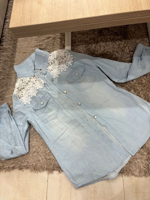 Дамска риза синя