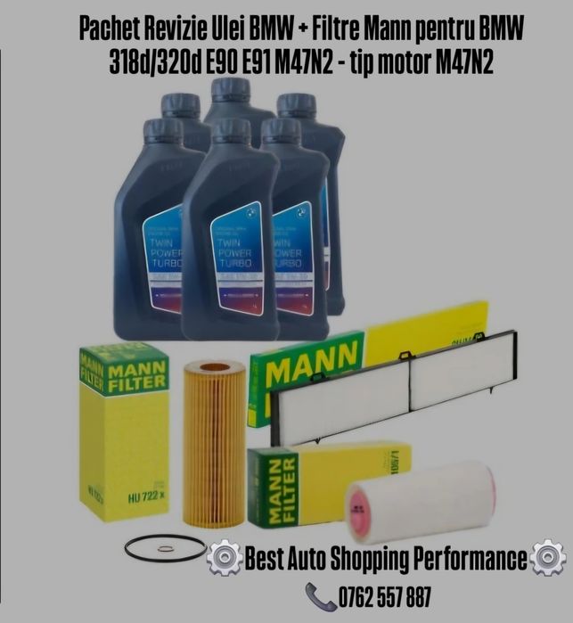 Pachet revizie BMW 318d/320d E90 E91 M47N2 - tip motor M47N2