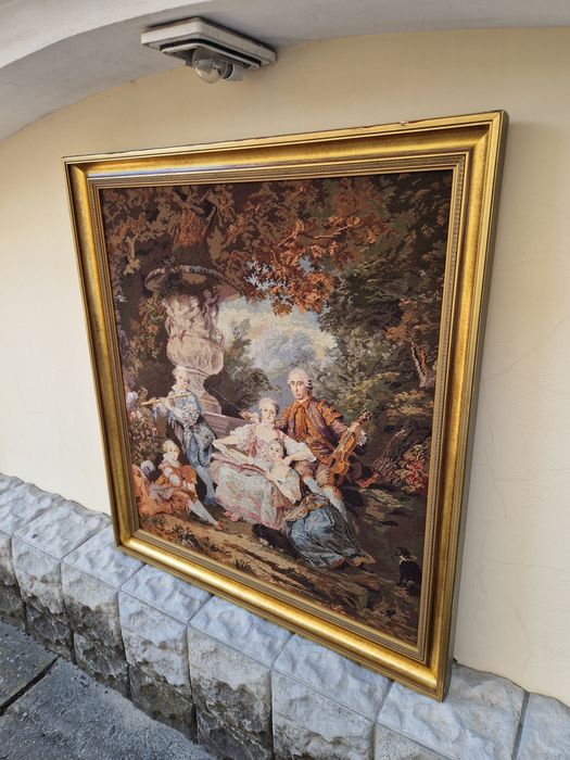 Уникален голям антикварен холандски гоблен