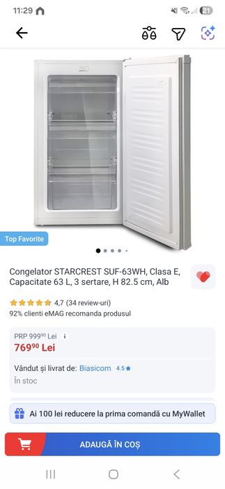 Congelator STARCREST  Capacitate 63 L