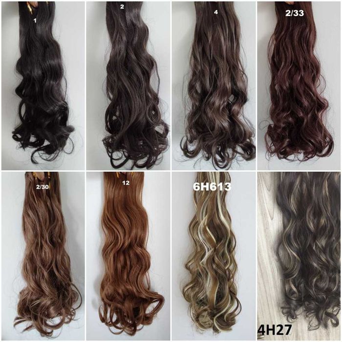 Висококачествени чупливи екстеншъни комплект от 7 части, 160гр, 58см