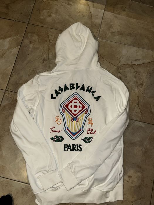 Hanorac alb casablanca cu imprimeu