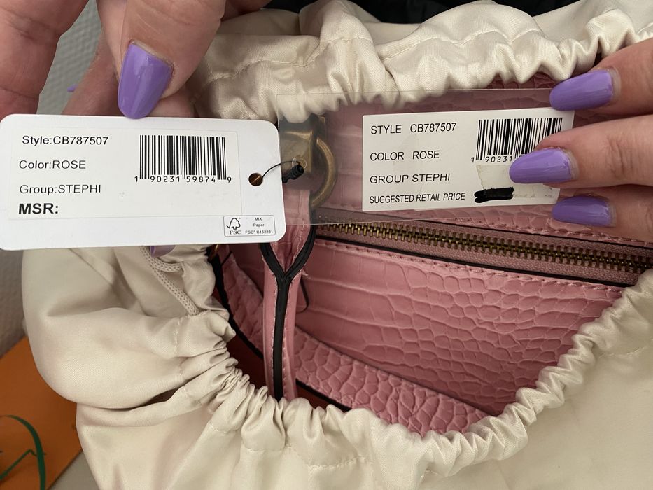 Geantă Guess Katey Croc Pink – Nouă cu etichetă