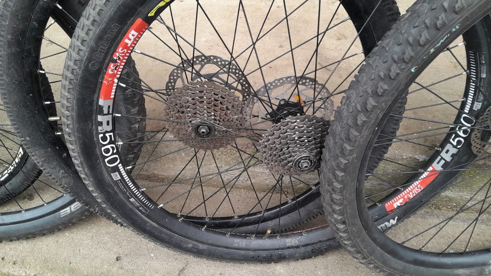 Set roti bicicleta mountainbike 27,5 inchi cu disc frana