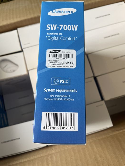 Mouse Vintage Samsung SW-700W cu bilă, PS/2, nou în cutie