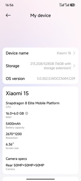 Xiaomi 15, 16Gb, 512Gb