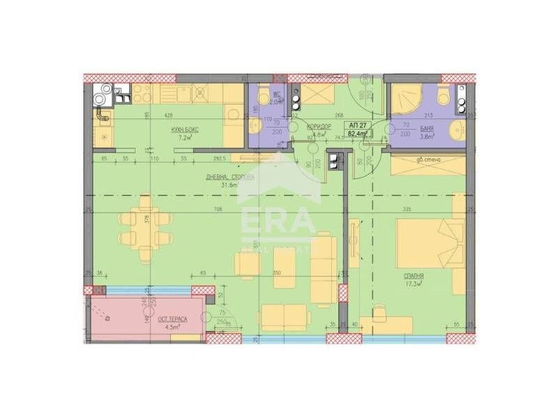 Южен двустаен апартамент завършен "до ключ" в луксозна резиденция с АК