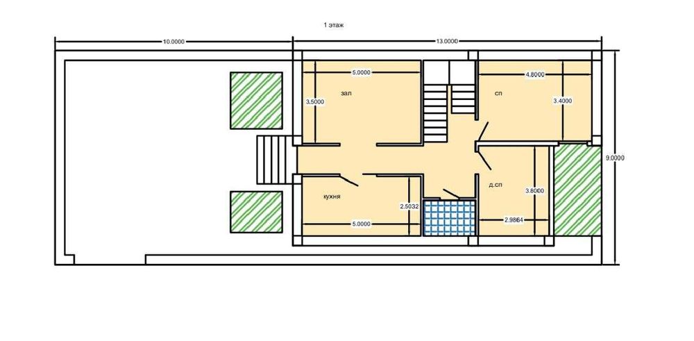 2 qavatli uchastka Yunusobod Hasanbоy, quruvchidan qurilish bosqichidа