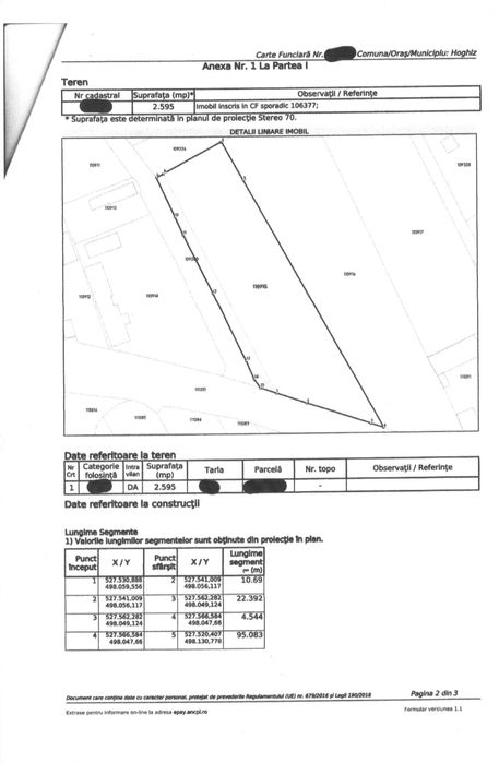 De vanzare teren intravilan cu deschidere la drumul principal