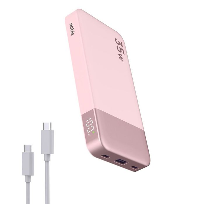 Baterie externa Nobis 10000mAh 35W încărcare rapidă portabil – negru
