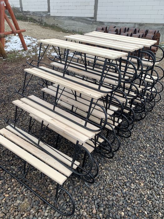 Sanie din fier cu lemn pemtru adulti si copii