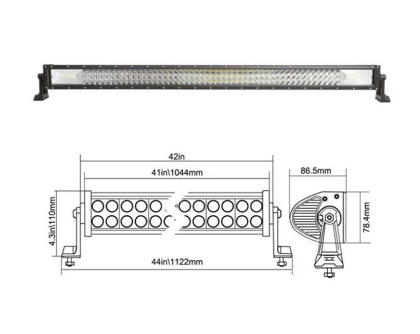 7D 7Д Диоден  лед бар / LED BAR 105 СМ 594W