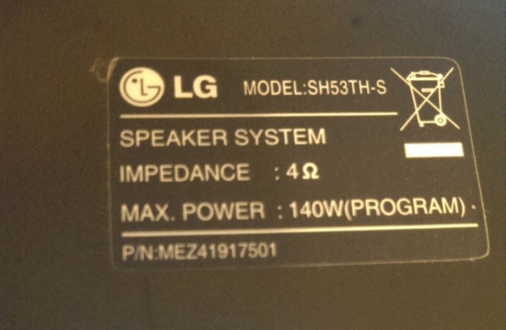 LG boxe audio SH53TH