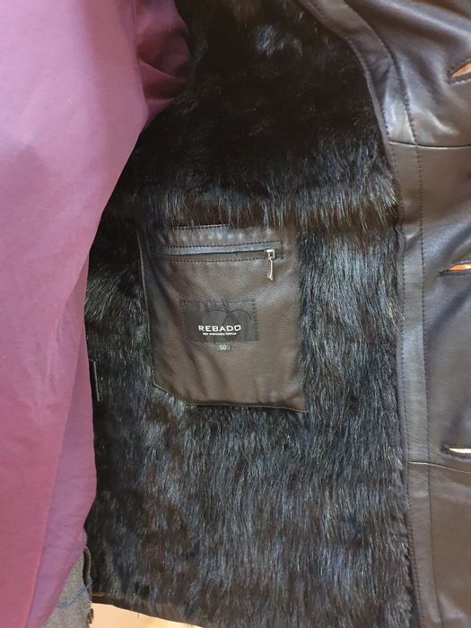 Куртка коженная внутри норка.