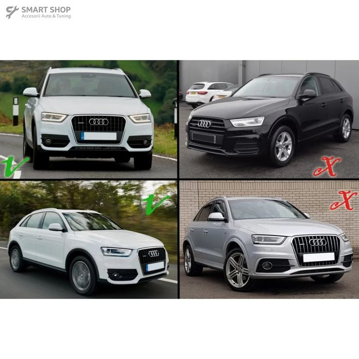 Grile Laterale Audi Q3 8U (2011-2014) RS Design Negru Lucios