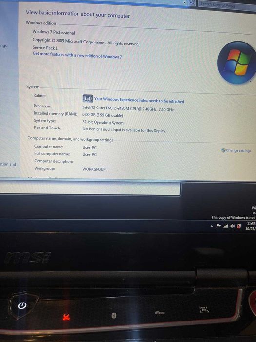 Laptop Gaming MSI GT683DX – i5, GTX 570M, 6GB RAM, Full HD