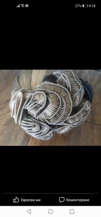 Ръчна изработка на треси редове кератинови кичури от естествена коса