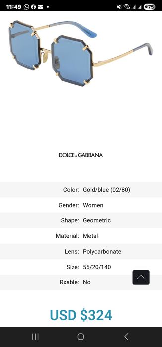 Ochelari soare Dolce & Gabbana original