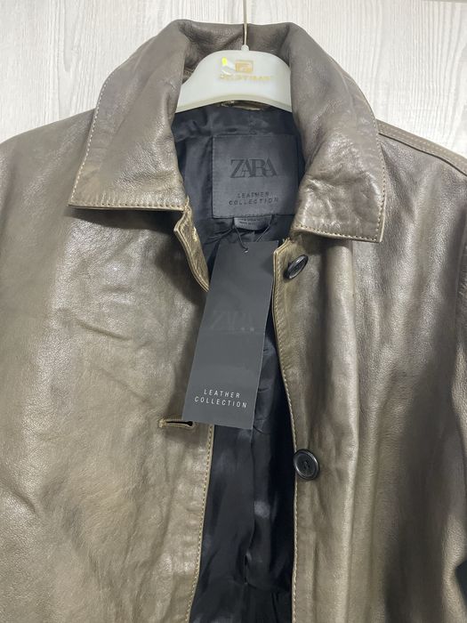 Geaca piele naturala Zara