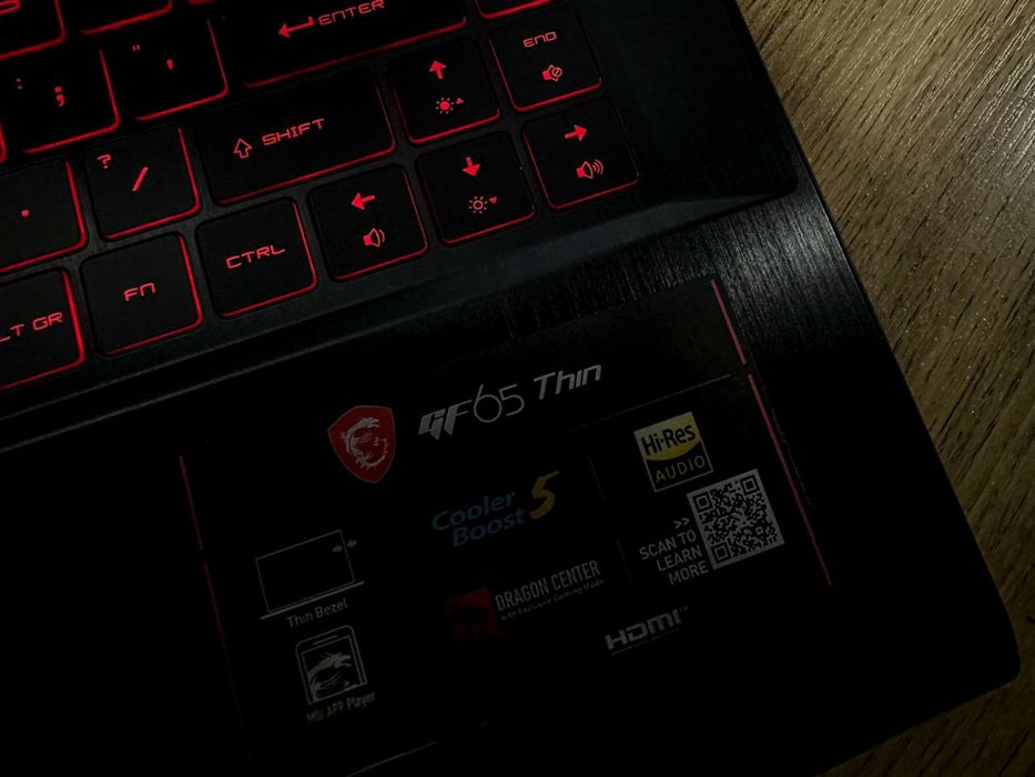 MSI CORE I7 GTX1660 TI 6GB videokarta bilan igrovoy noutbook