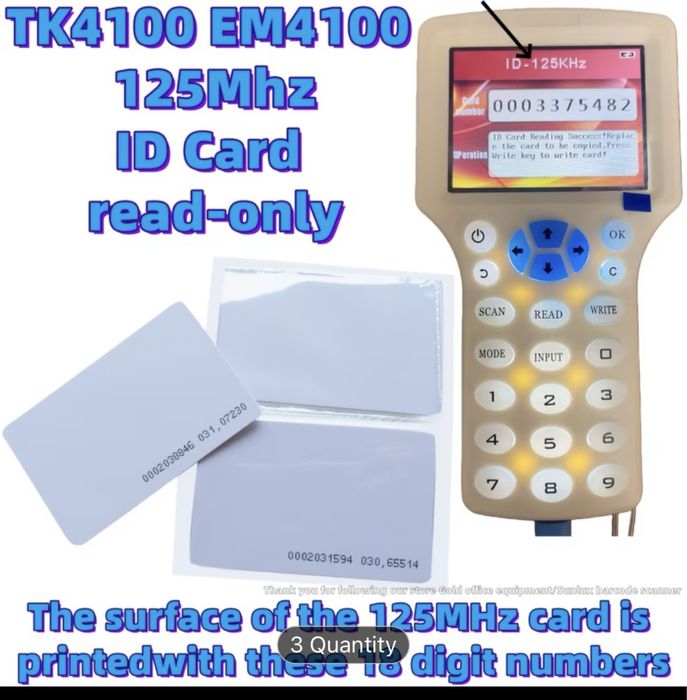 125Khz RFID Proximity Cards 10 броя read only / 10 броя chips