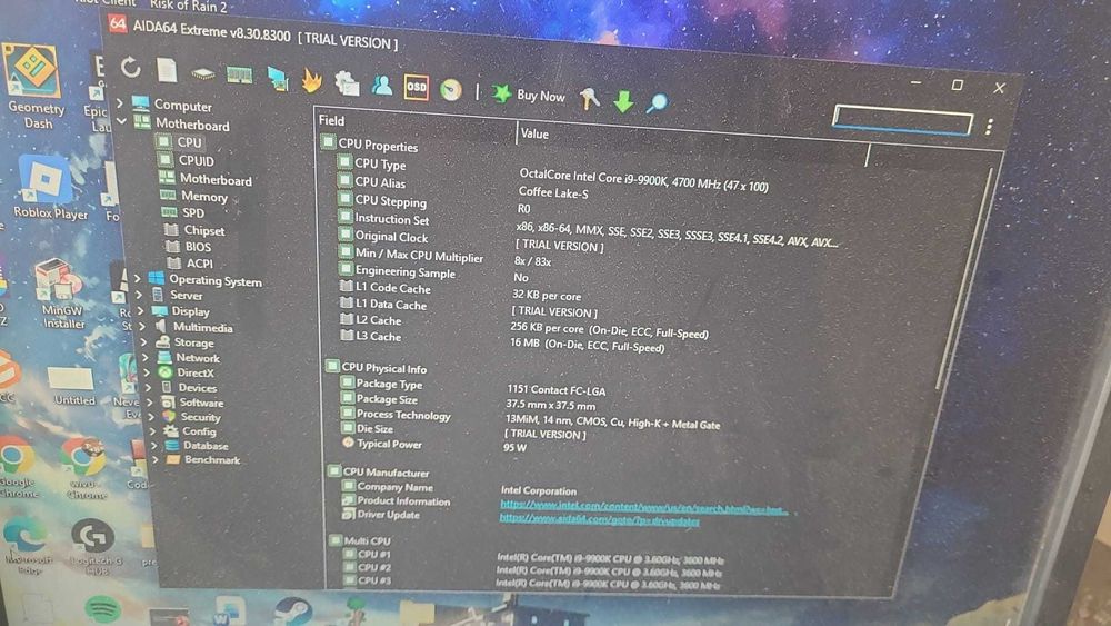 kit gaming i9 9900k + 16 gb ram  + asus b360m-k -ca nou
