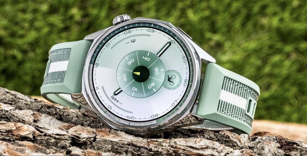 НОВ!!! Huawei Watch GT 6, 46MM, Stainless Steel Case, Green Strap