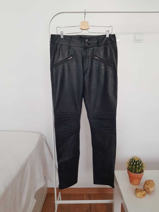 Панталони от естествена кожа, размер 38/40