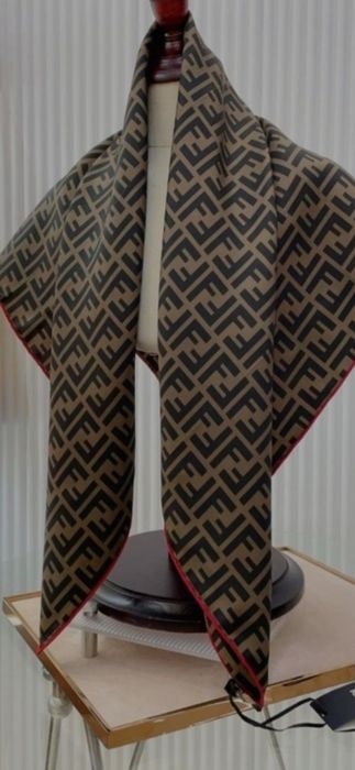 Eșarfă Chan*l,Fndi,  model 2026, 3 modele, 100% mătase, 90x90cm