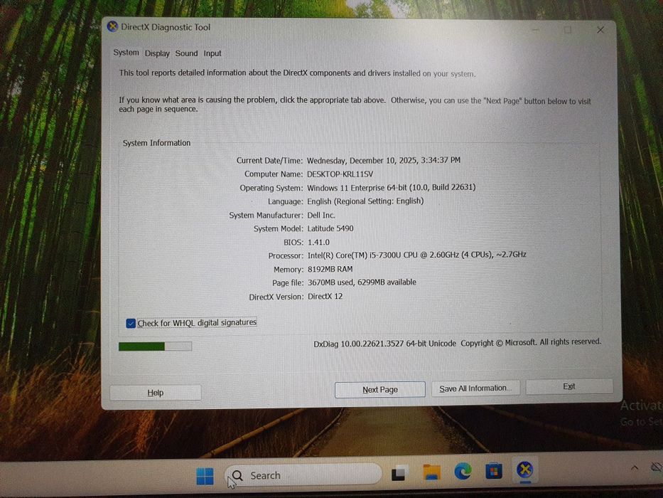 Dell Latitude 5490 • i5-7300U • 8GB RAM • SSD 256GB • 14" • Business
