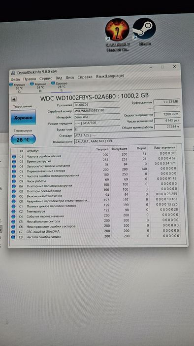Продам жёсткие диски WD Black 1TB