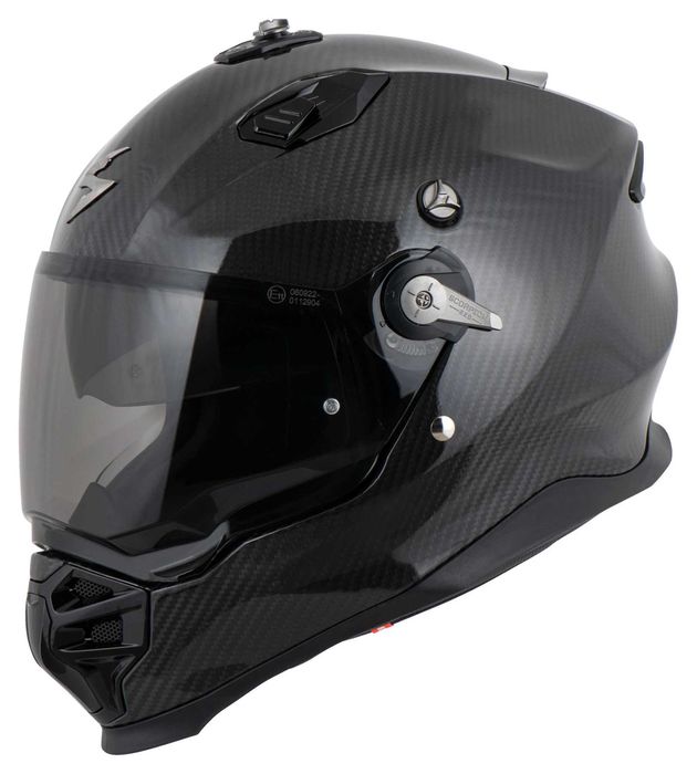 Каска Scorpion ADF-9000 CARBON AIR SOLID Black нов модел висок клас