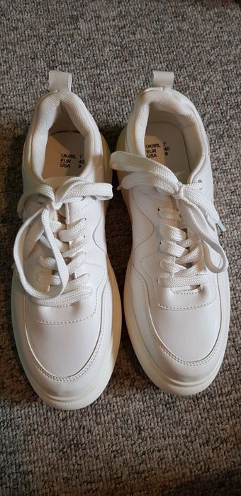 Adidasi albi, Primark, fete, mar 40, noi