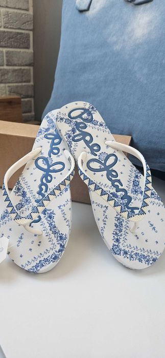 Slapi femei Pepe Jeans, noi, cu etichetă, culoare albă