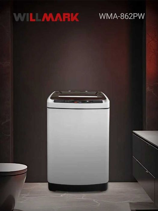 Вертикальная стиральная машина WILLMARK 8кг автомат, 1 год гарантии.