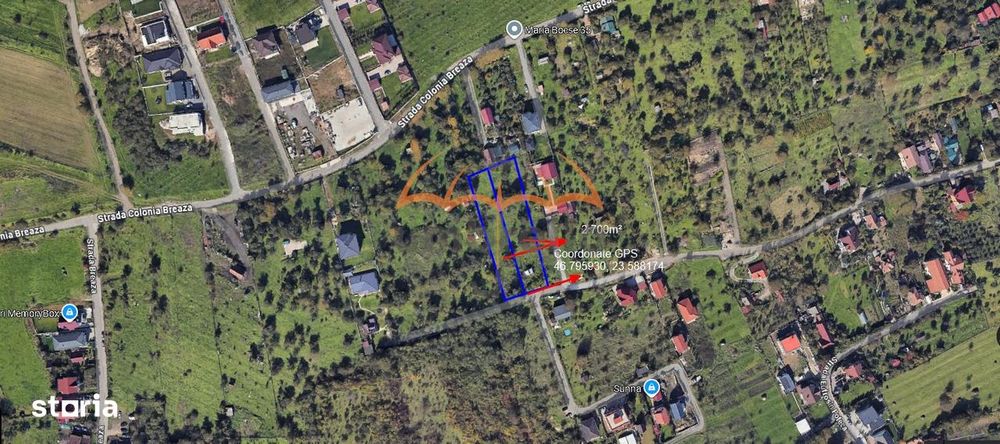 Teren intravila 2.700m² str. Breaza Cluj Napoca