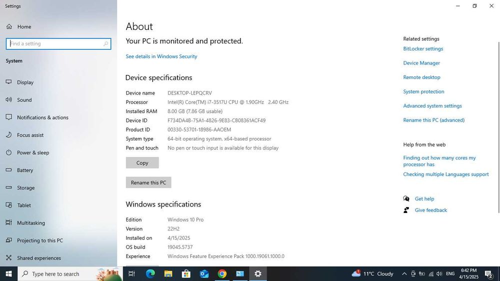 Лаптоп Fujitsu Lifebook - лицензиран Windows 10 Pro