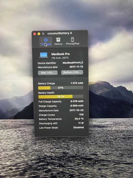 MacBook Pro 16/512 gb touch bar 2017