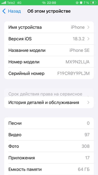 Iphone SE 64 GB черный