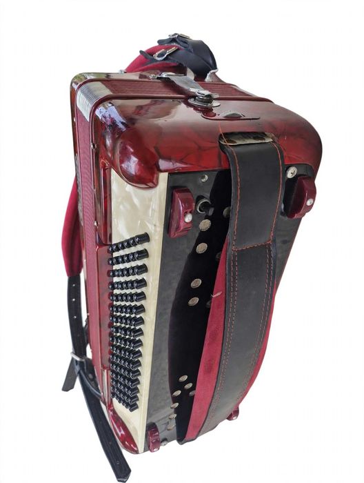 Acordeon Italian Marotta cu 96 bași rosu