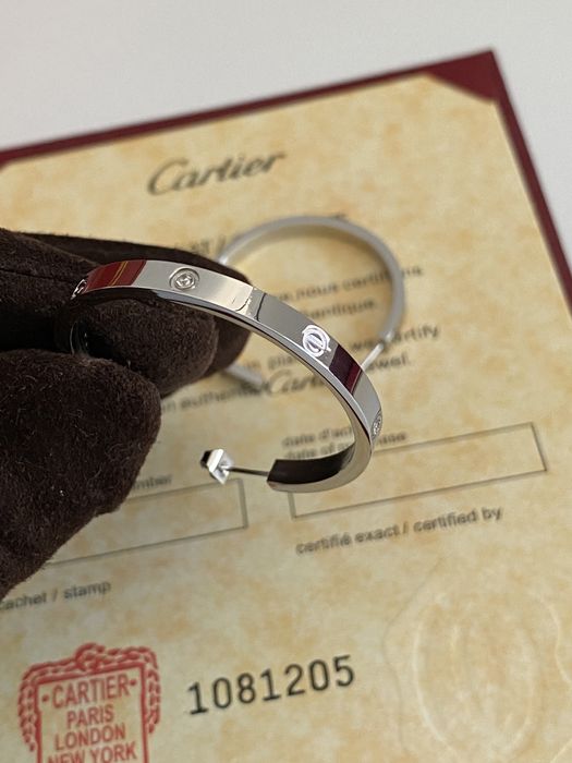 Cercei Cartier LOVE Small White Gold 750 Diamond